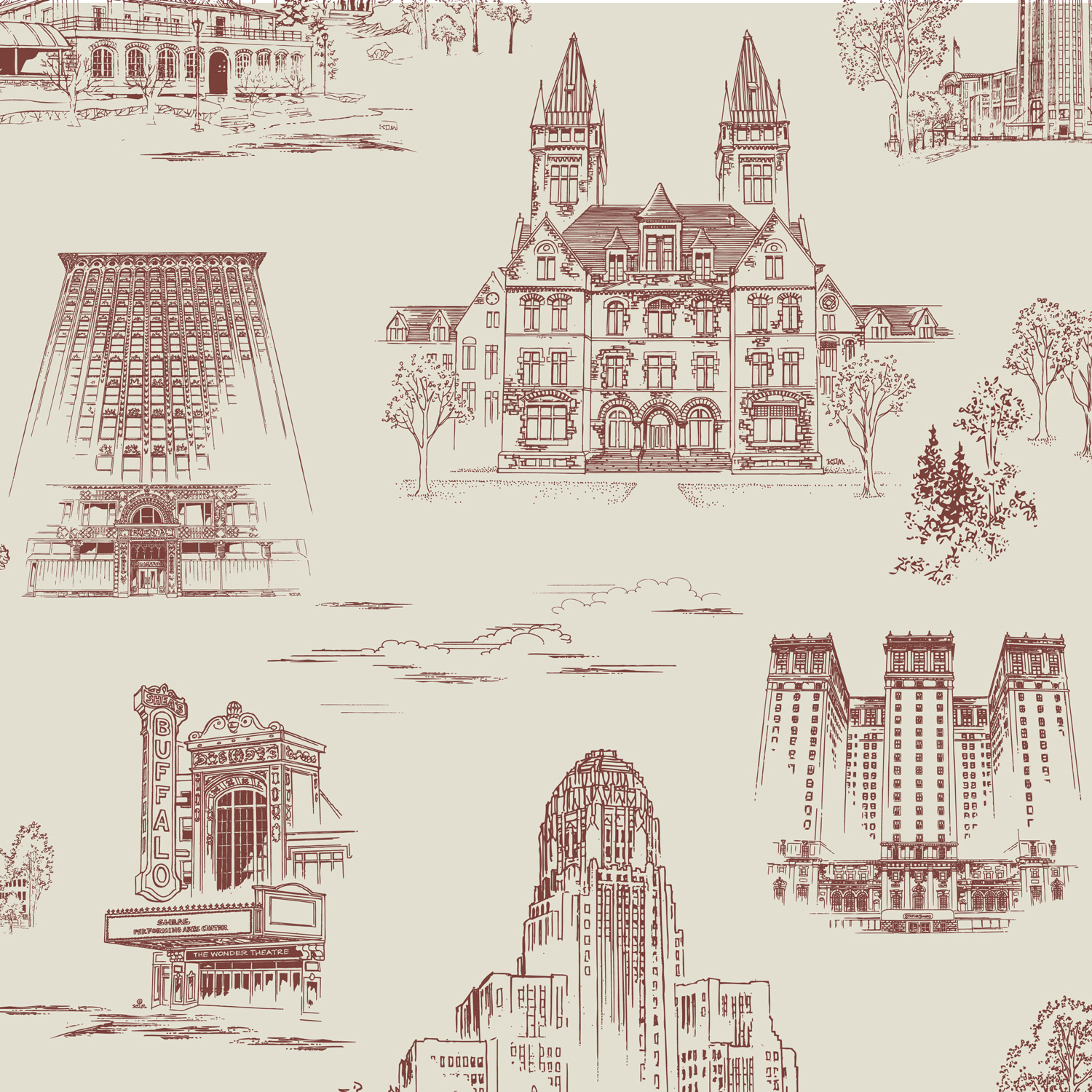 QCT3 swatch 1500 - Queen City Toile - Ellicott